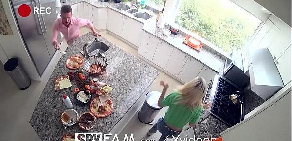  SPYFAM Step Sis Fucked In The Kitchen On Thanksgiving